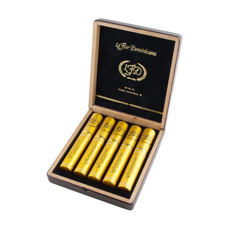 sorry, La Flor Dominicana Oro No. 6 Natural Tubo Toro 5ct Box image not available now!
