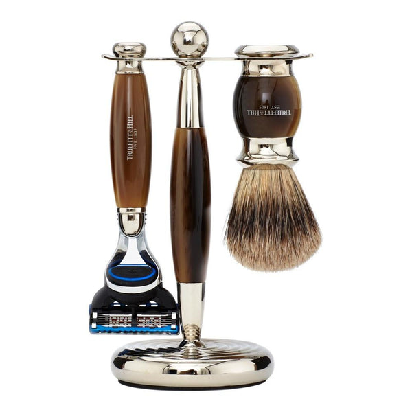 sorry, Truefitt&Hill Edwardian Collection Shaving Brush & Razor Fusion (5 Blades) set Faux Horn image not available now!