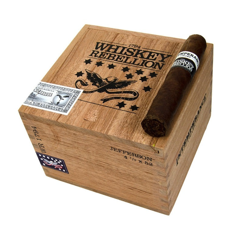 sorry, RoMa Craft Intemperance Whiskey Rebellion 1794 Jefferson Small Robusto 24ct Box image not available now!